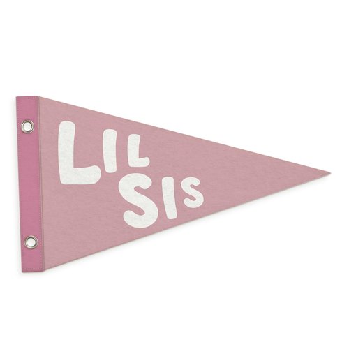 MOFUYU Girls Room Decor Felt Banner, Pink Decor Wall Hanging Pennant Banner Flags for Little Sisters,Little Girl Room,Nursery,Bedroom,Homeschool 7.4x14 Inch