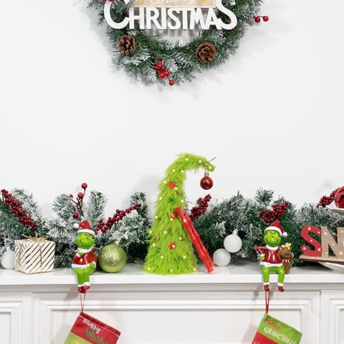Decxmas 1ft Bendable Mini Christmas Tree with Lights - Ball Variant