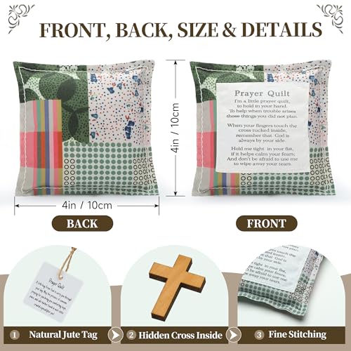 Pocket Prayer Quilt with Cross & Greeting Card - Faith Gift