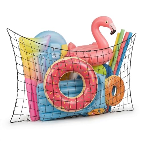 Extra Large Pool Toy Organizer Net - Heavy-Duty Hanging Storage for Floats