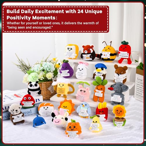 Positive Crochet Advent Calendar 24-Day Emotional Support Animals