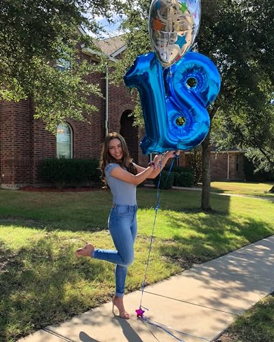 Navy Blue Number Balloon - 40 Inch Birthday Decoration