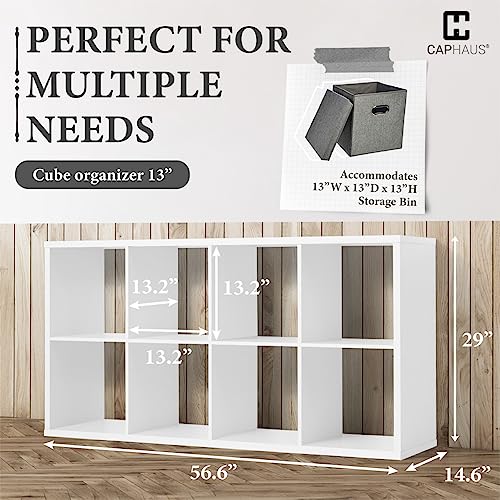 13-Inch Cube Storage Organizer Shelf, Modern Open Bookcase Divider