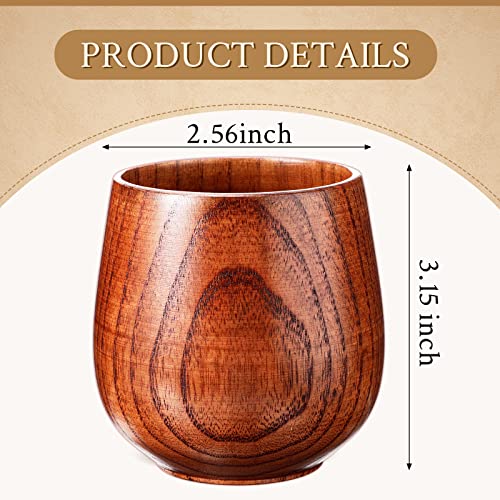 Gerrii Wooden Tea & Coffee Mug Set 6 oz - Rustic Japanese Style Drinkware