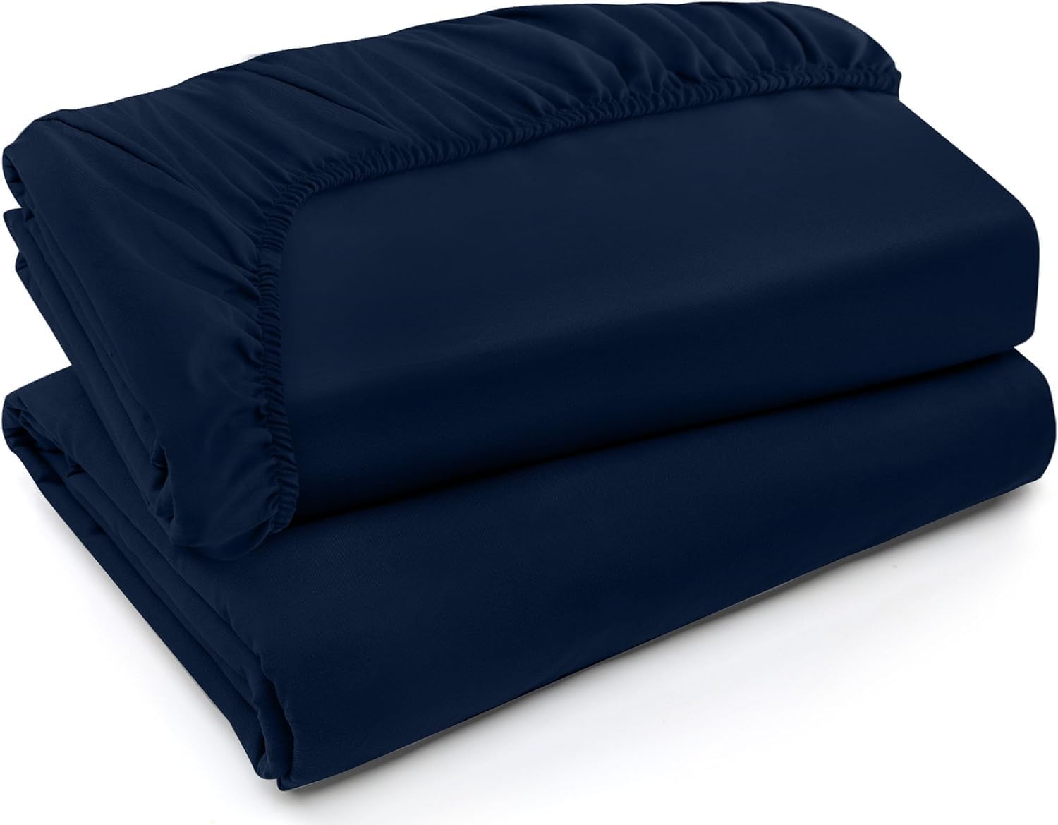 Utopia Bedding Twin XL Fitted Sheets - Soft Brushed Microfiber with Deep Pockets | 2-Pack, Navy