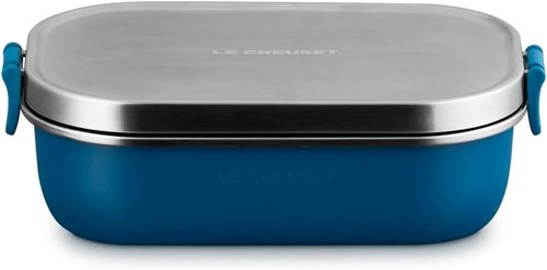 Le Creuset Stainless Steel Lunch Box - 30 Oz. Capacity | Deep Teal Color for On-The-Go Meals