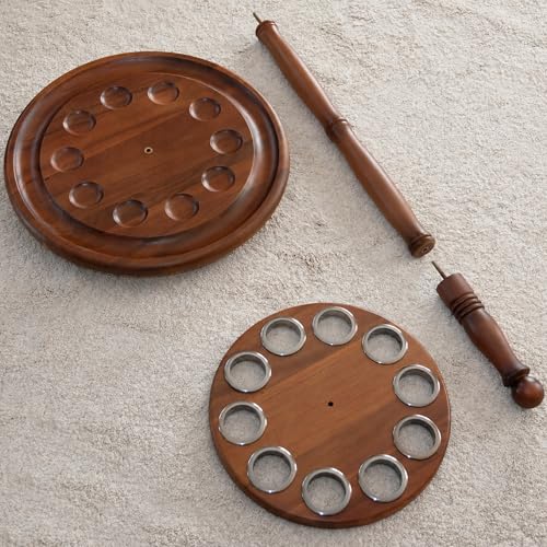 Wooden Cane Holder Stand - Floor Standing Organizer for 10 Walking Sticks