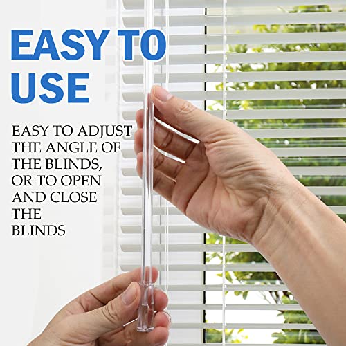 12-Inch Window Blind Tilt Wand Replacement with Hook - 6 Pack