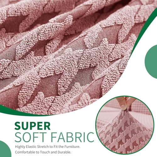 Stretch Armless Futon Cover (67-82 Inch) - Washable Furniture Protector, Pink