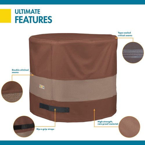 DUCKCOVERS Ultimate Waterproof 32 Inch Round Air Conditioner Cover, Air Conditioner Covers for Outside Units