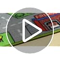 City Life Kids Playmat Rug - 3'3" x 5'2" Washable Traffic Road Area Rug