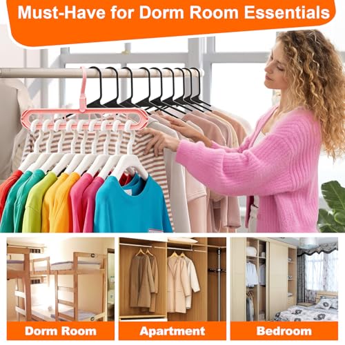 6 Pack Magic Space Saving Hangers 9-Hole Closet Organizers