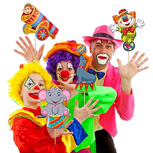 24-Piece Circus Theme Carnival Party Decorations with Glue Points