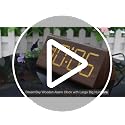 Wooden Digital Alarm Clock with Large Display, USB Charging Port & Dimmer