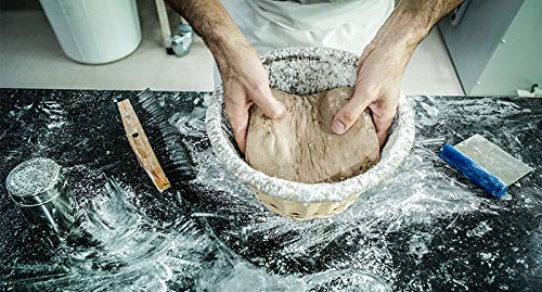 Matfer Bourgeat Banneton Linen-Lined Proofing Wicker Basket, Round, 9 1/2"