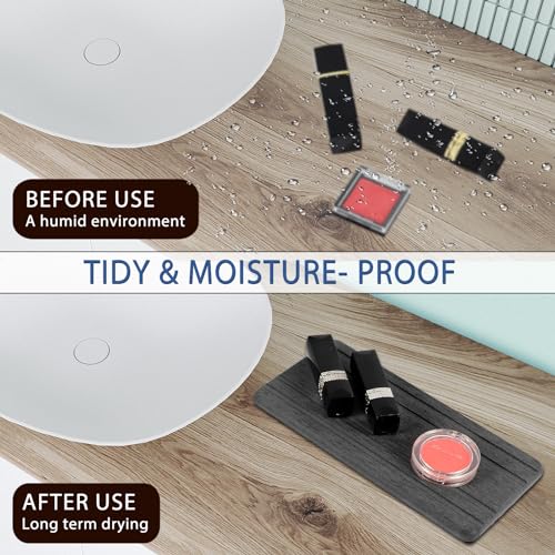 3-Piece Fast Drying Stone Tray Set for Sink and Countertop