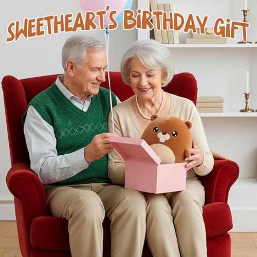9.8-Inch Beaver Plush Toy – Decorative Stuffed Animal Tabletop Ornament