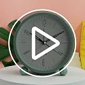4-Inch Silent Analog Alarm Clock with Night Light, Battery Powered (Green)