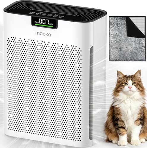 True HEPA Air Purifier for Large Rooms with Sleep Mode and Air Quality Monitor