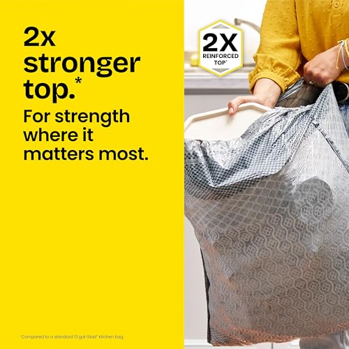20 Gallon Extra Large Kitchen Trash Bags - Tear Resistant Drawstring, 80 Count