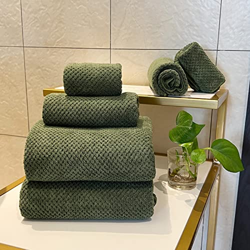 6-Piece Extra Large Bath Sheet Set, Olive Green Oversized Towels
