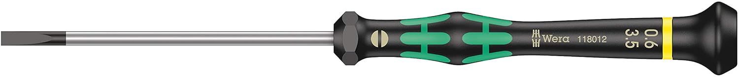 Wera 2035/6 Micro Slotted & Phillips Screwdriver Set - 6-Piece with Convenient Rack