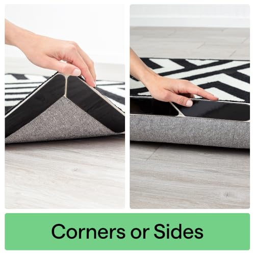 Gorilla Grip Double-Sided Rug Grippers for Hardwood Floors, 8 Pcs