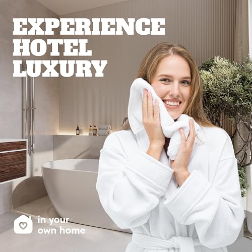 100% Cotton White Hand Towels 16x27 Inches - 12 Pack Quick Dry Towels
