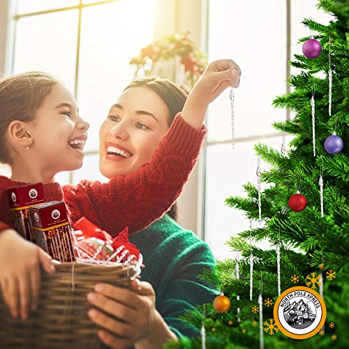 Twisted Clear Glass Icicle Ornaments - Set of 24 Christmas Tree Decorations