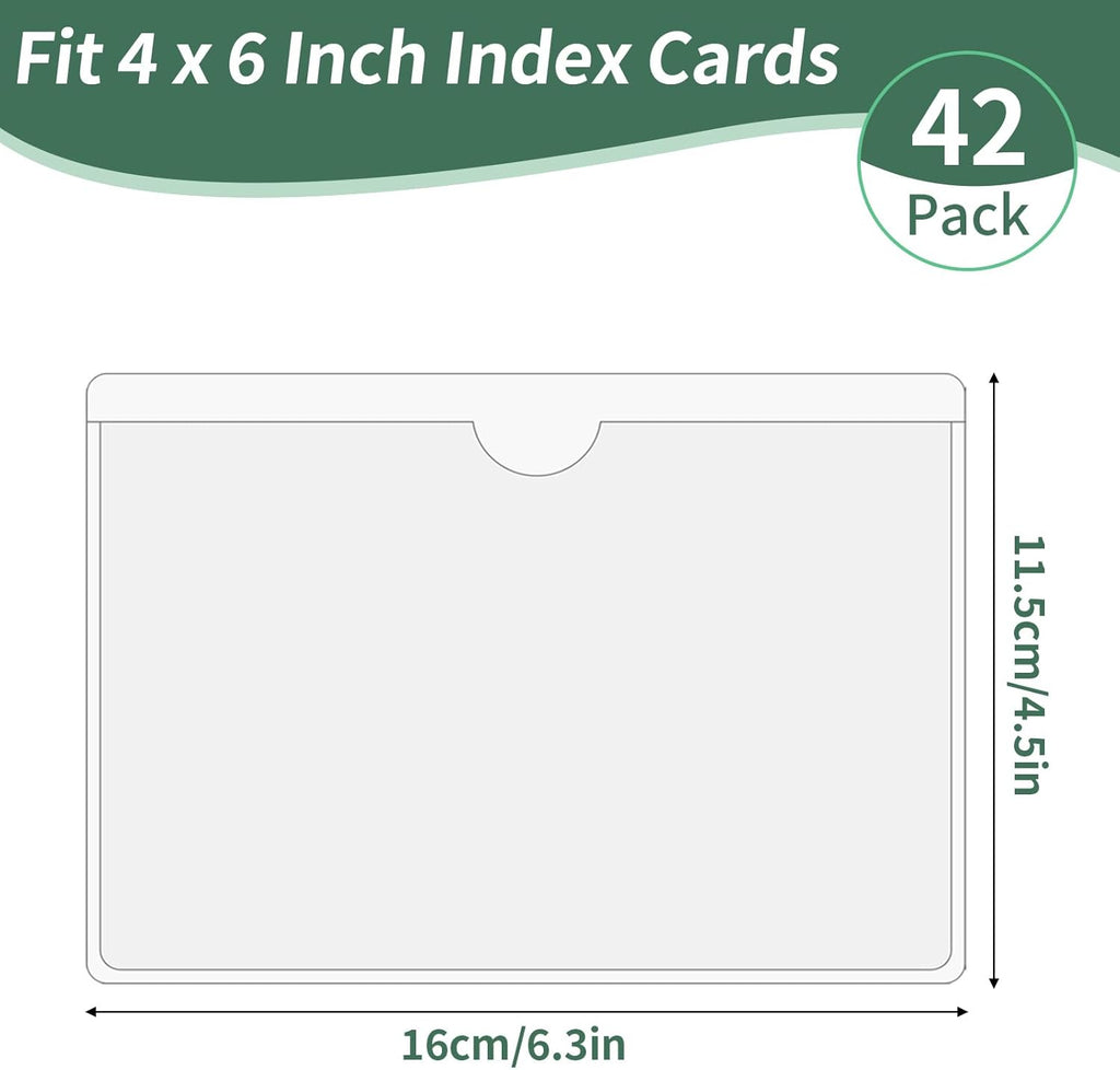 NIUBIER Storage Bin Labels - 42 Pack Clear Adhesive Pockets | Removable Tote Stickers for Easy Packing