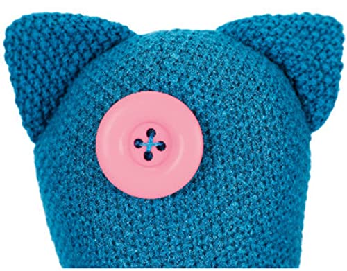 Handmade One-Eyed Octopus Crochet Plush Doll, 23cm Turquoise Stuffed Toy