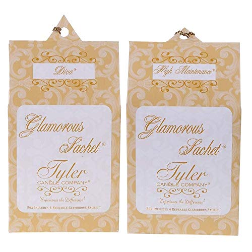 Reusable Scented Sachets Bundle - Diva & High Maintenance Fragrances (4-Pack)