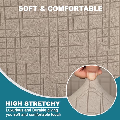 Stretch Armchair Slipcover - 1-Piece Jacquard Furniture Protector