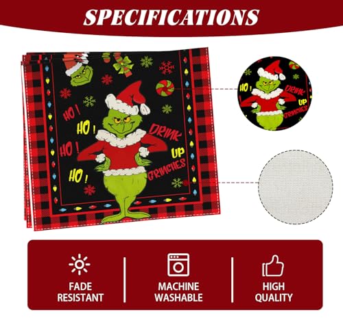 Christmas Table Runner 13x72 Inch Holiday Home Decor, Festive Tablecloth