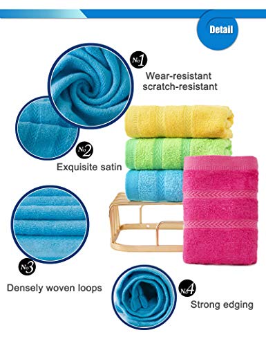 Soft Wood Fiber Fingertip Towels - Absorbent Kid's Face Washcloths, 4 Pack