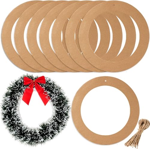 40-Piece 12-Inch Cardboard Wreath Rings for DIY Crafts and Hanging Decor