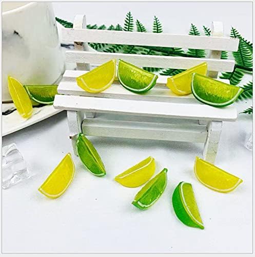 14pcs Artificial Lemon Slices - Realistic Faux Fruit Decorations