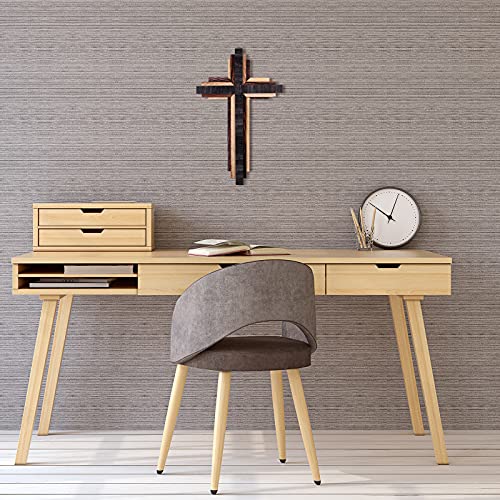 Rustic 3D Wooden Wall Cross, Triple Layered Reclaimed Wood Hanging Decor