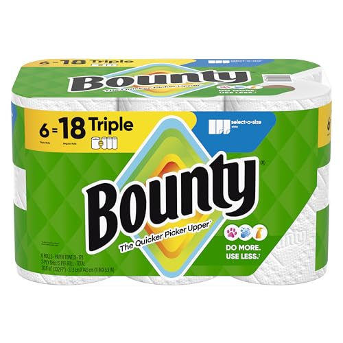 Select-A-Size White Paper Towels, 6 Triple Rolls (18 Regular Rolls)