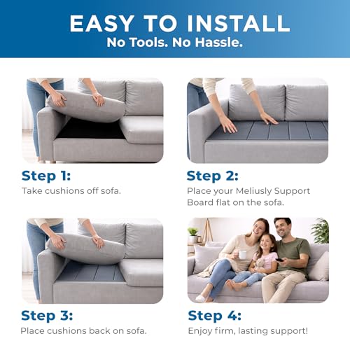 Couch Cushion Support Board for Sagging Sofas - Heavy-Duty Wood 24x72