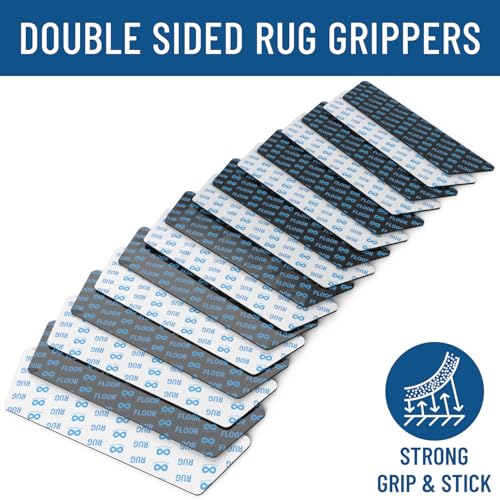 Non-Slip Rug Grippers for Hardwood Floors - Washable Anti-Slip Pads, 8 Pack