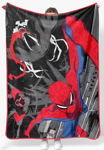 Jay Franco Spiderman Kids Plush Throw Blanket - 46 x 60 Inch Cozy Microfiber