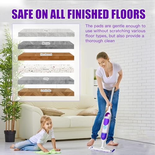30-Pack Thickened Disposable Power Mop Pad Refills - Multi-Surface Floor Cleaning