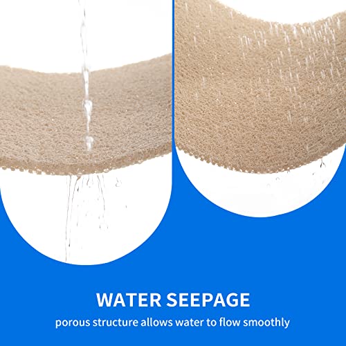 Hargiis Non-Slip Bathtub Mat, 24x16 Beige Loofah Shower & Foot Scrubber Mat