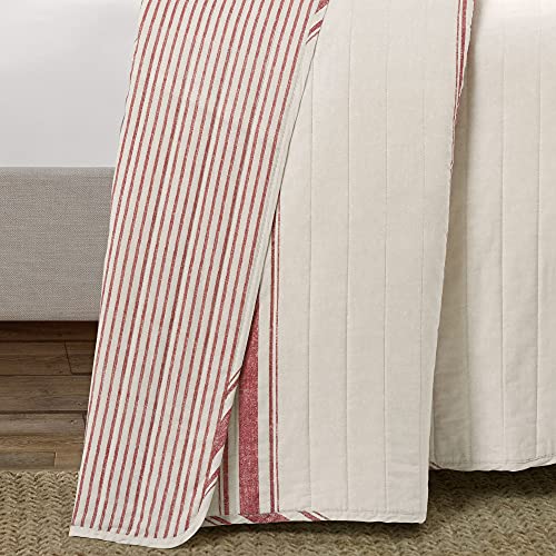 Farmhouse Stripe Reversible Cotton Quilt Set - California King