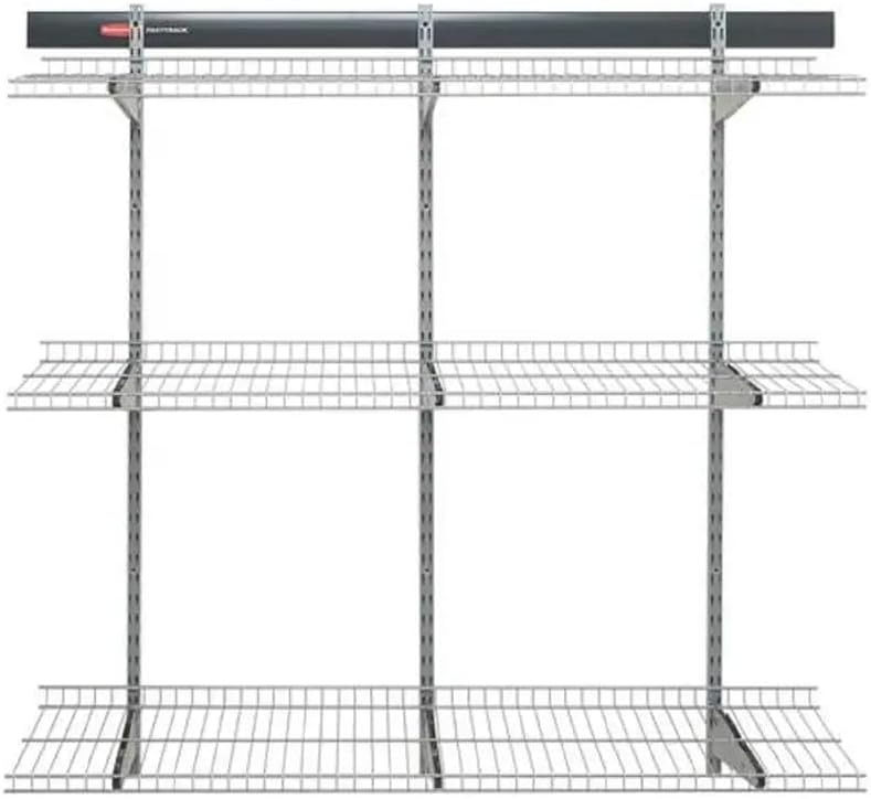 Rubbermaid Fasttrack 3-Shelf Storage Kit - 36"x12" | 350 lbs Capacity for Home, Garage & Workshop Organization