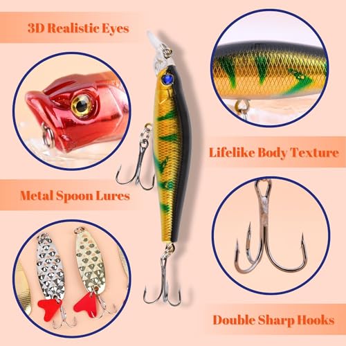 24-Day Fishing Lure Advent Calendar - Christmas Countdown Gift for Anglers