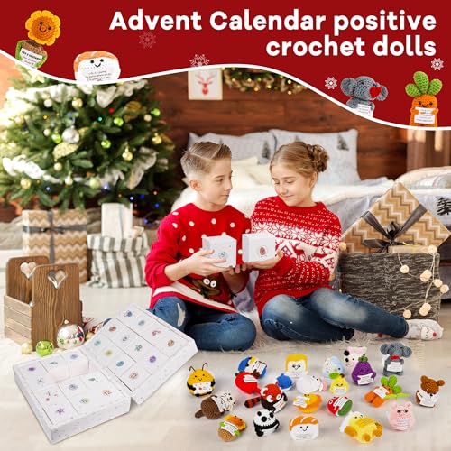 Positive Crochet Advent Calendar 24-Day Emotional Support Animals
