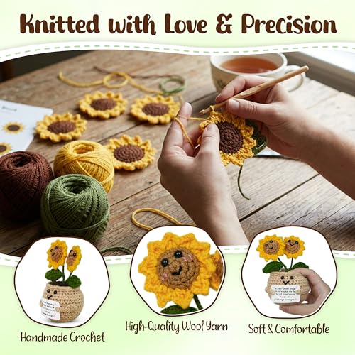 Handmade Crochet Sunflower Keepsake - Best Friend Gift for Home Decor