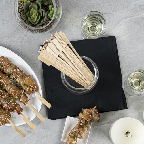 Restaurantware 8.3 Inch Paddle Bamboo Skewers 100 Sturdy Disposable Bamboo Food Picks - Sturdy Paddle Head Bamboo Appetizer Picks Sustainable For Serving Appetizers and Cocktail Garnishes